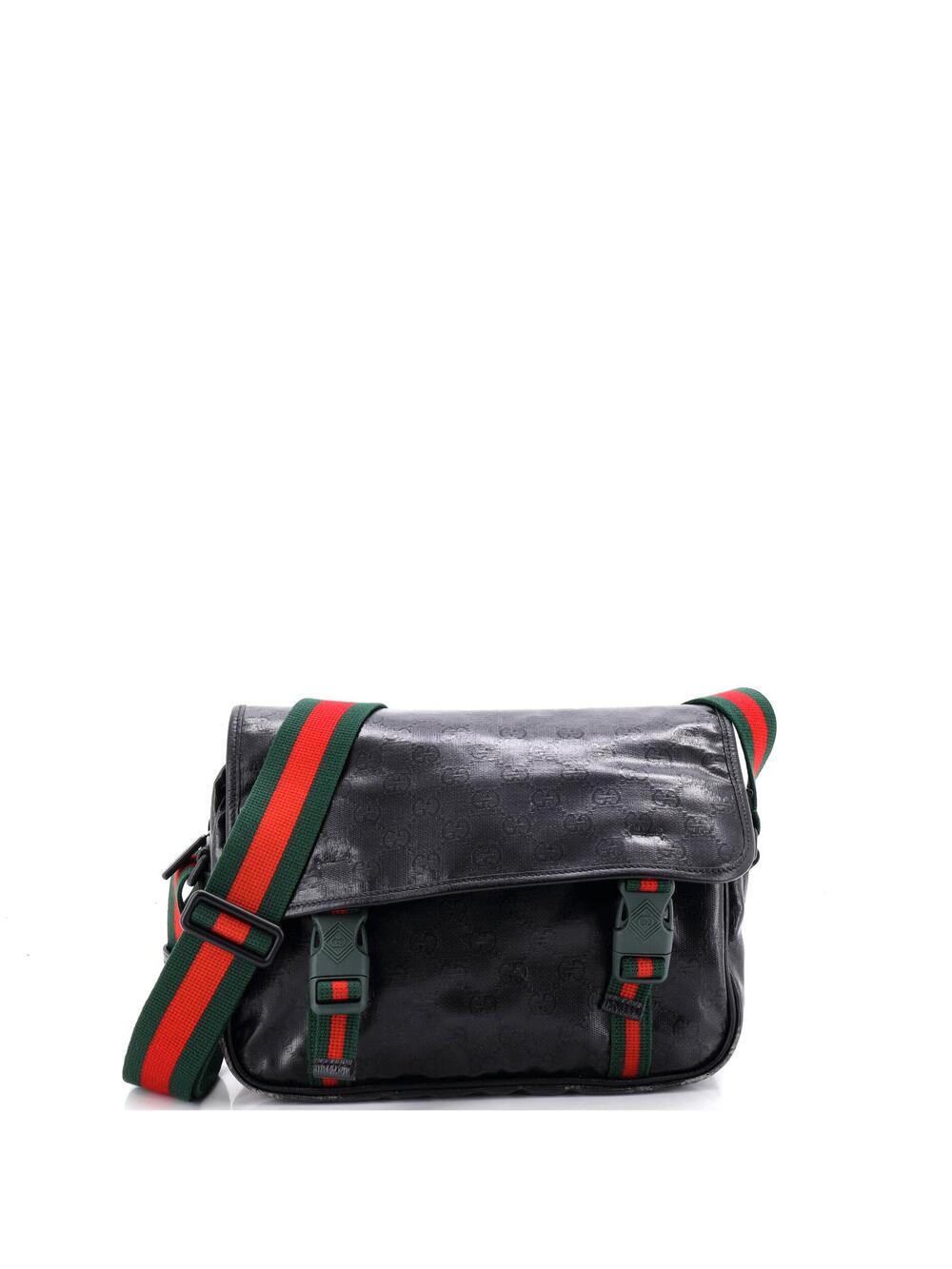 Gucci Web Buckle Messenger Bag Gg #240417G12B